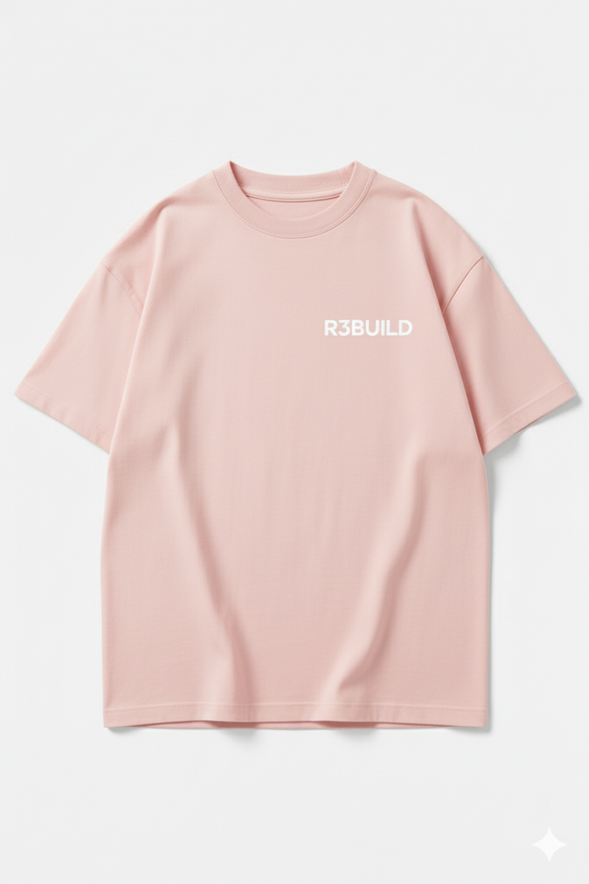 Oversize Break Tee – Soft Rose