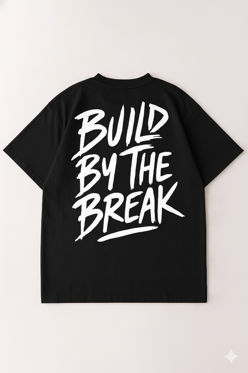 Oversize Break Tee – Shadow Black