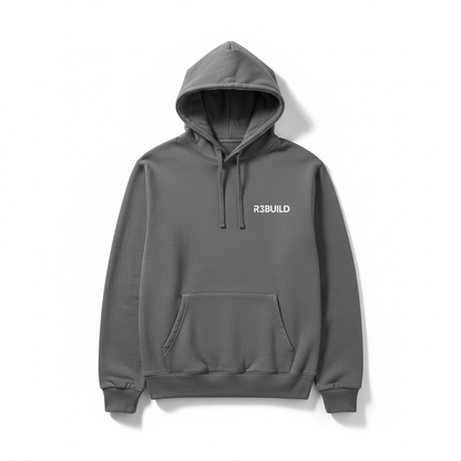 R3BUILD Break Hoodie – Ash Gray Edition