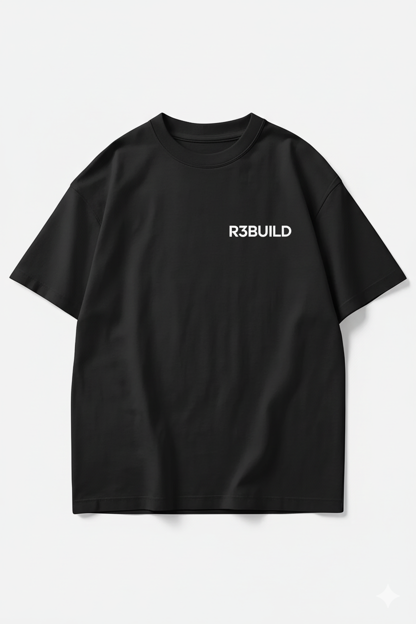 Oversize Break Tee – Shadow Black