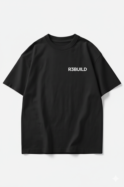 Oversize Break Tee – Shadow Black